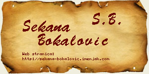 Sekana Bokalović vizit kartica